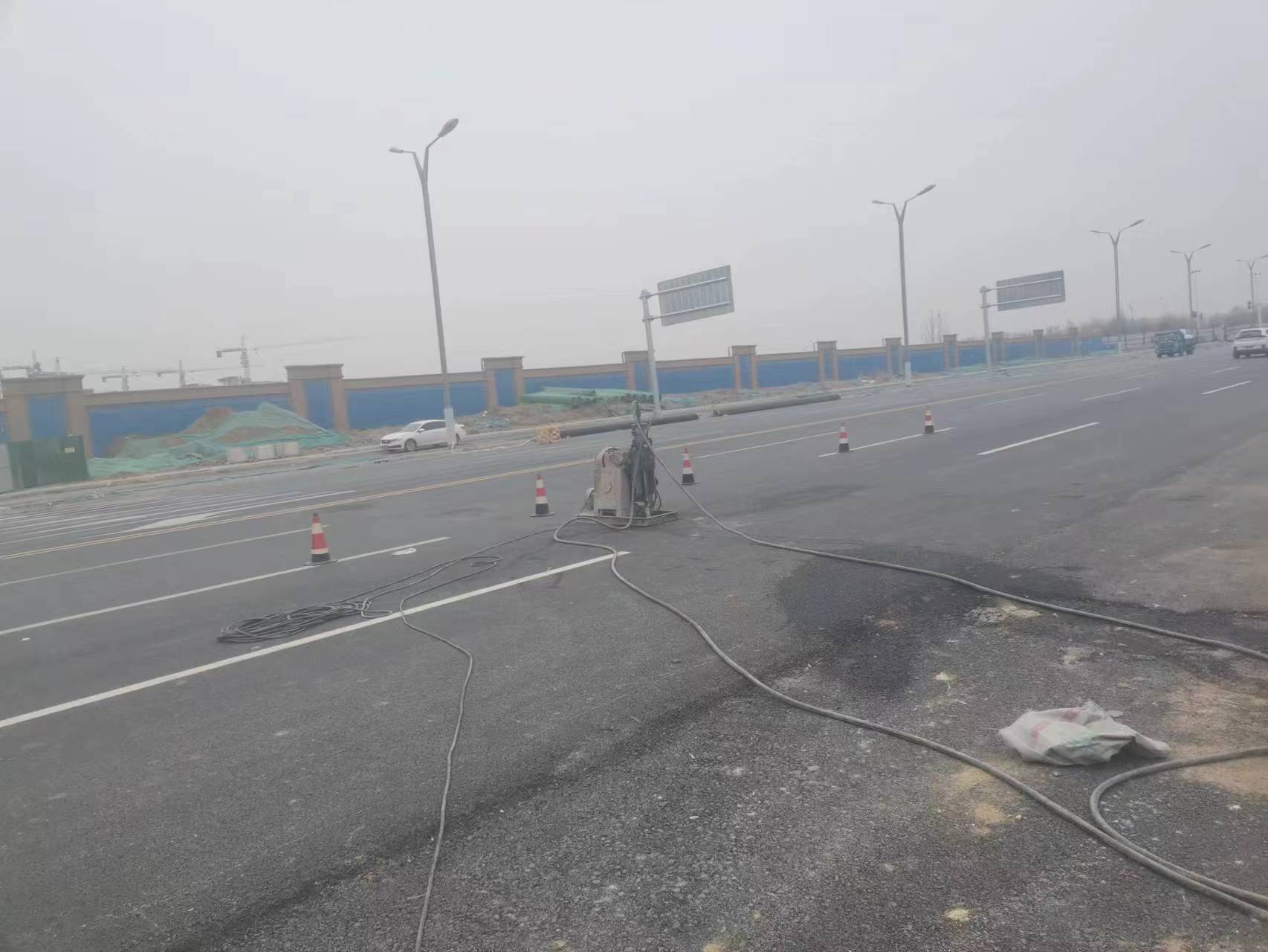 浩口镇马路注浆